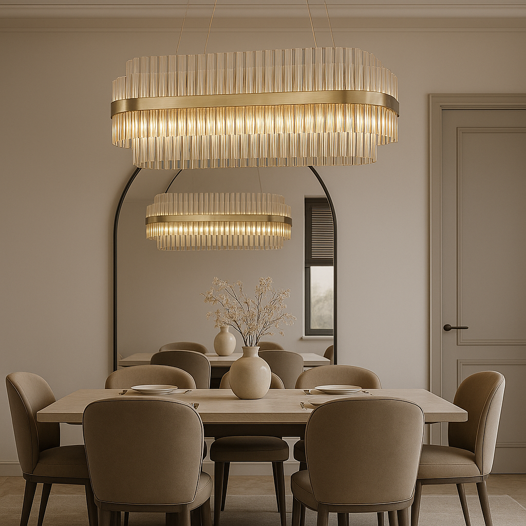 Lurano Rectangular Crystal Chandelier