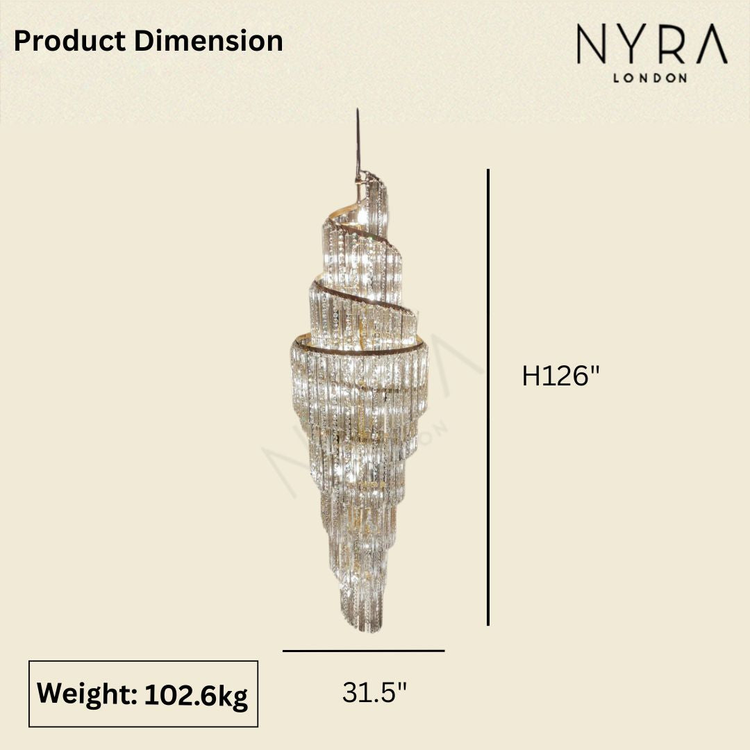 Luxury Spiral Crystal Chandelier