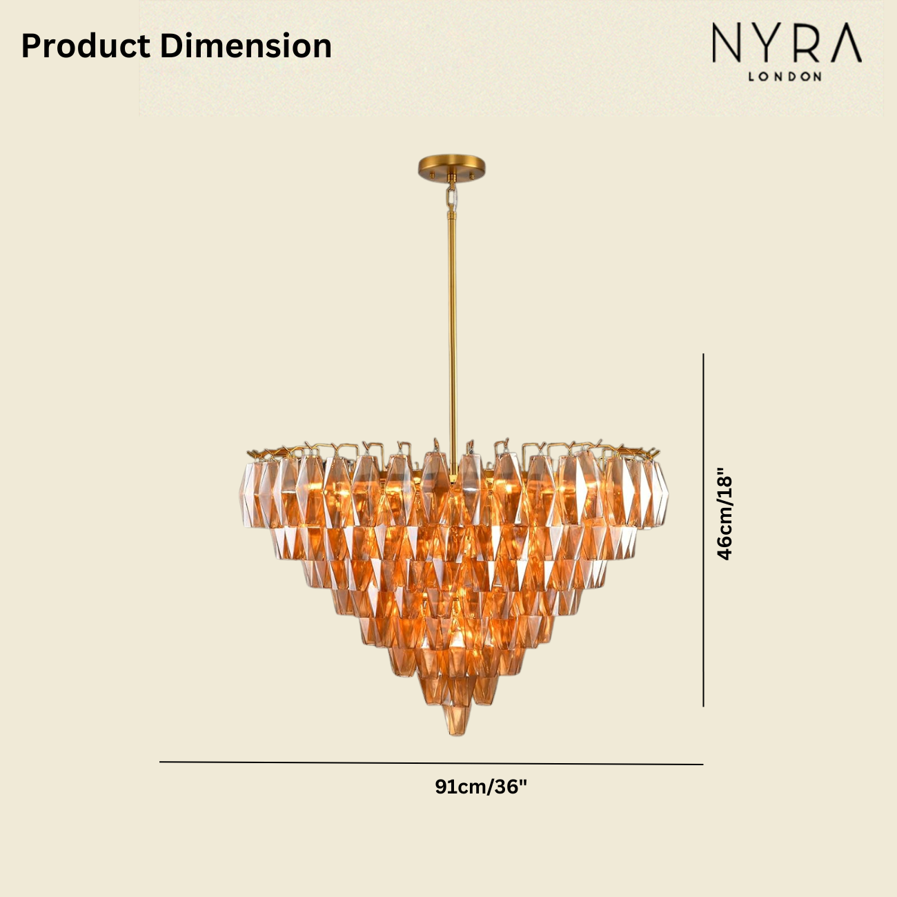 Madelyn Glass Round Chandelier