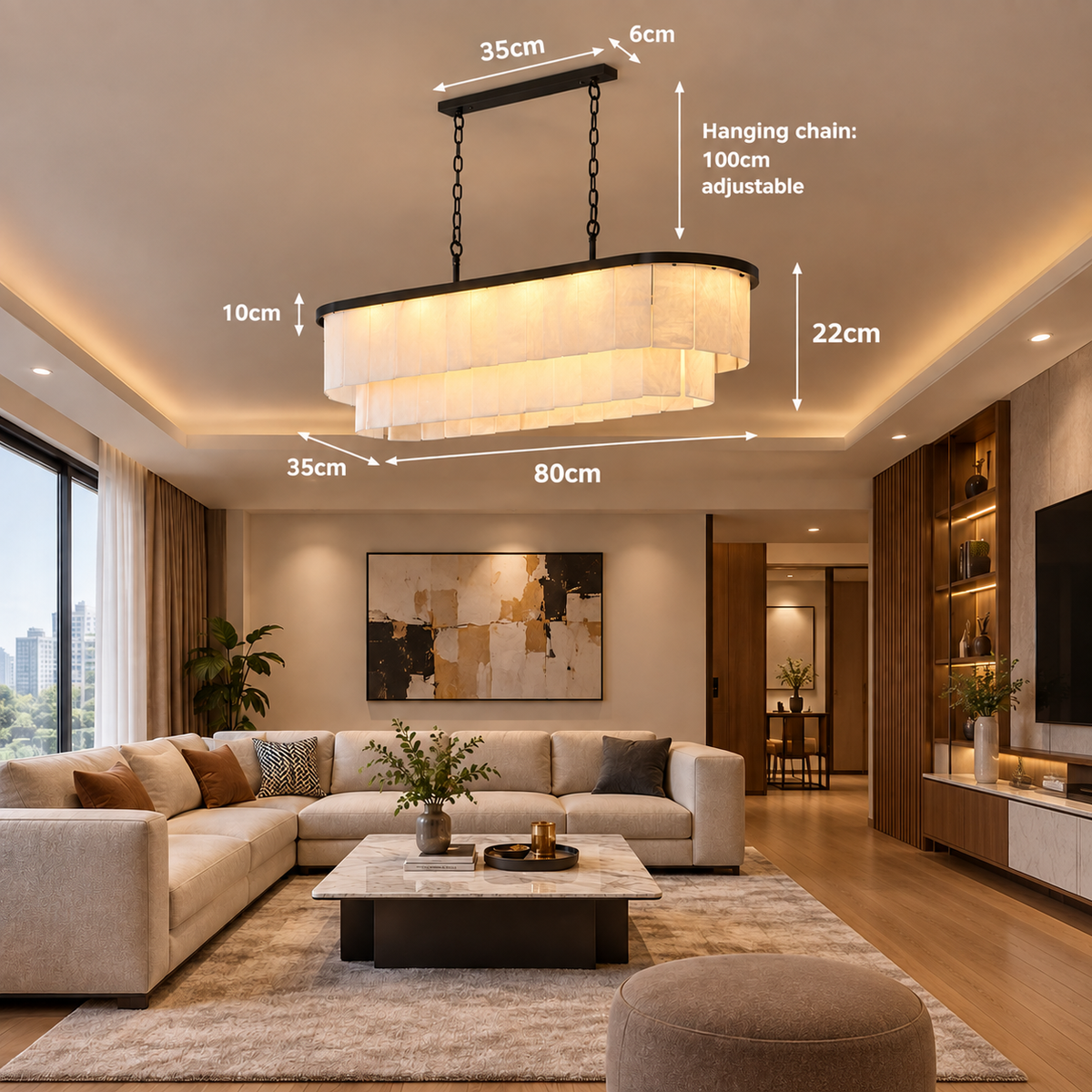 Marmora Alabaster Chandelier