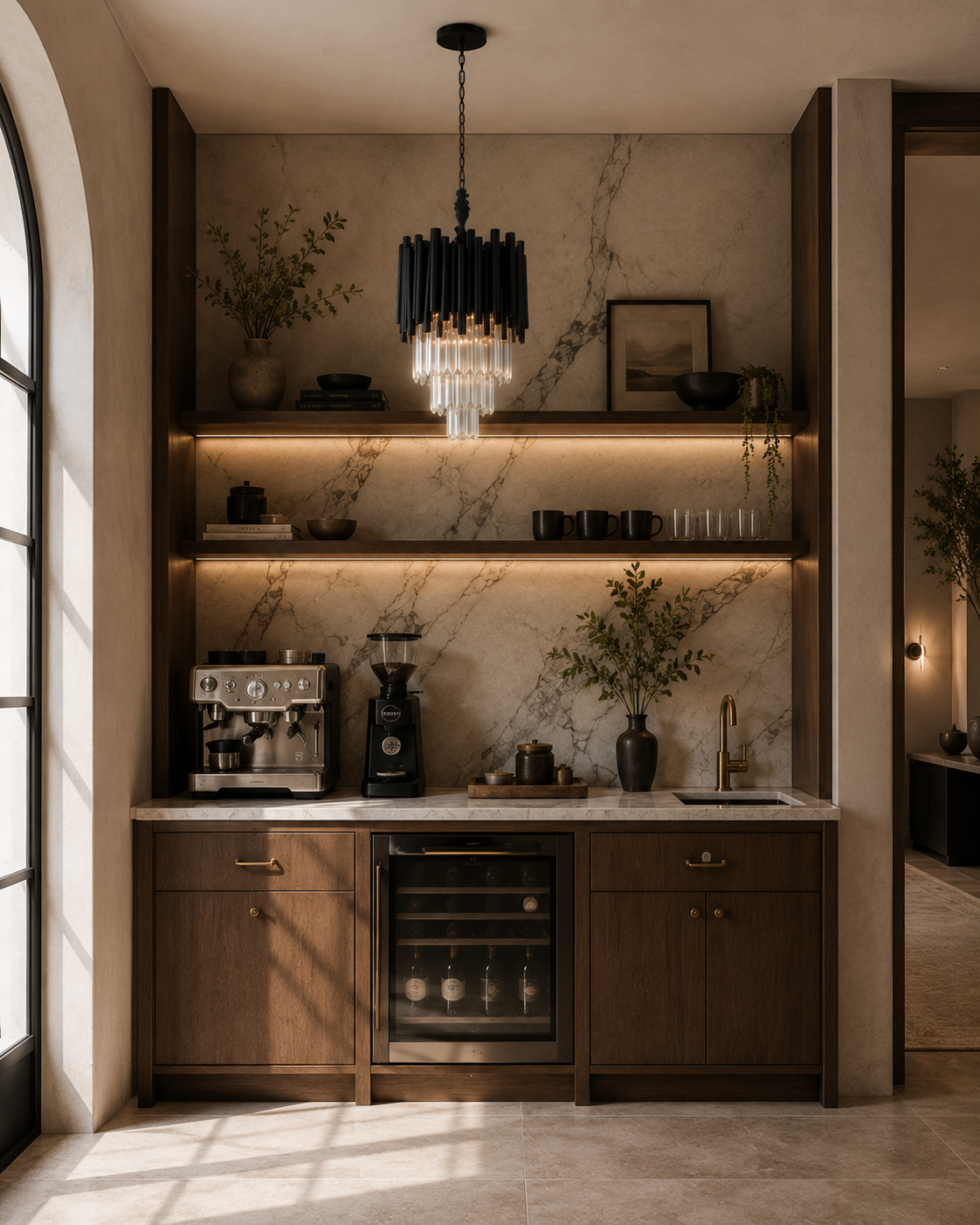 Maximus Crystal Black Pendant