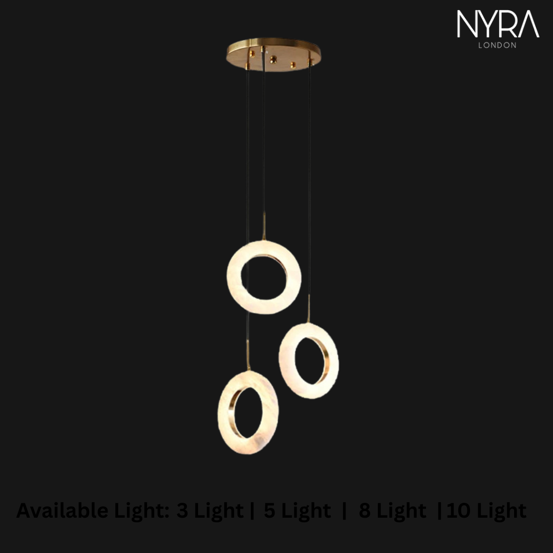 Mirela Marble Staircase Ring Chandelier