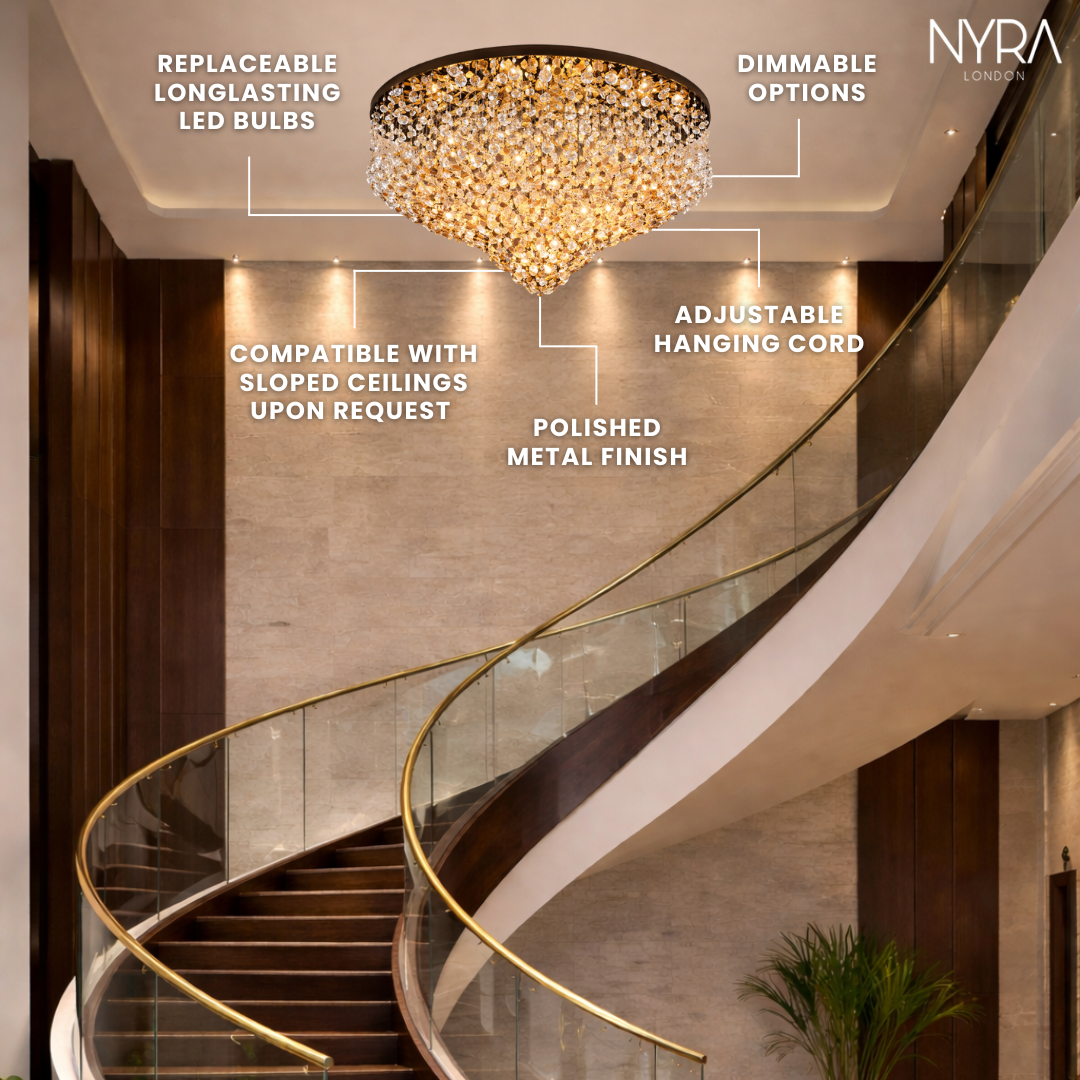 NYRA Modern Stone Chandelier