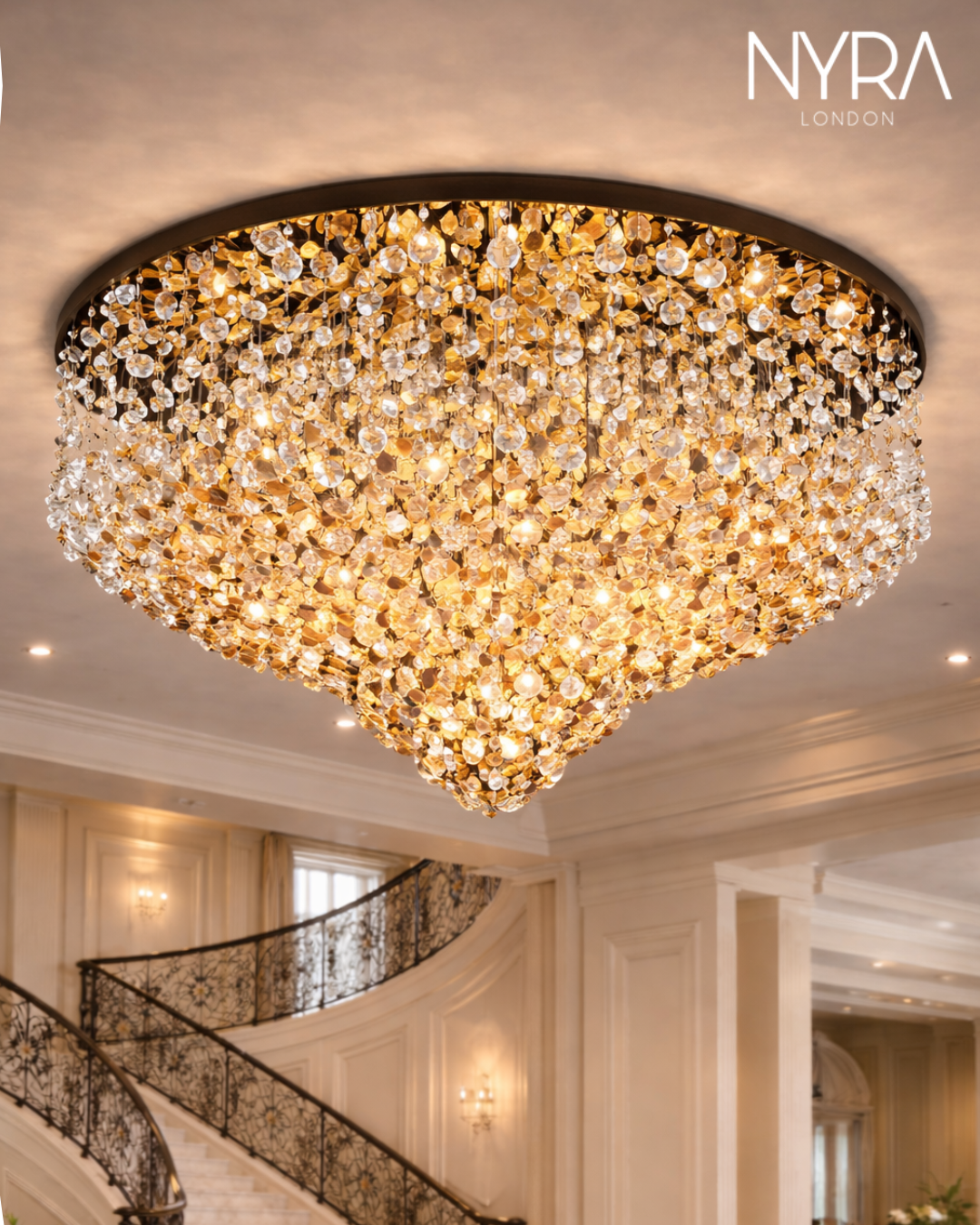 NYRA Modern Stone Chandelier