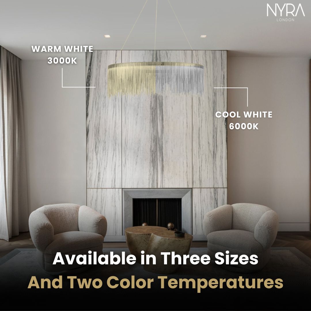 NYRA Round Tassel Chain Chandelier