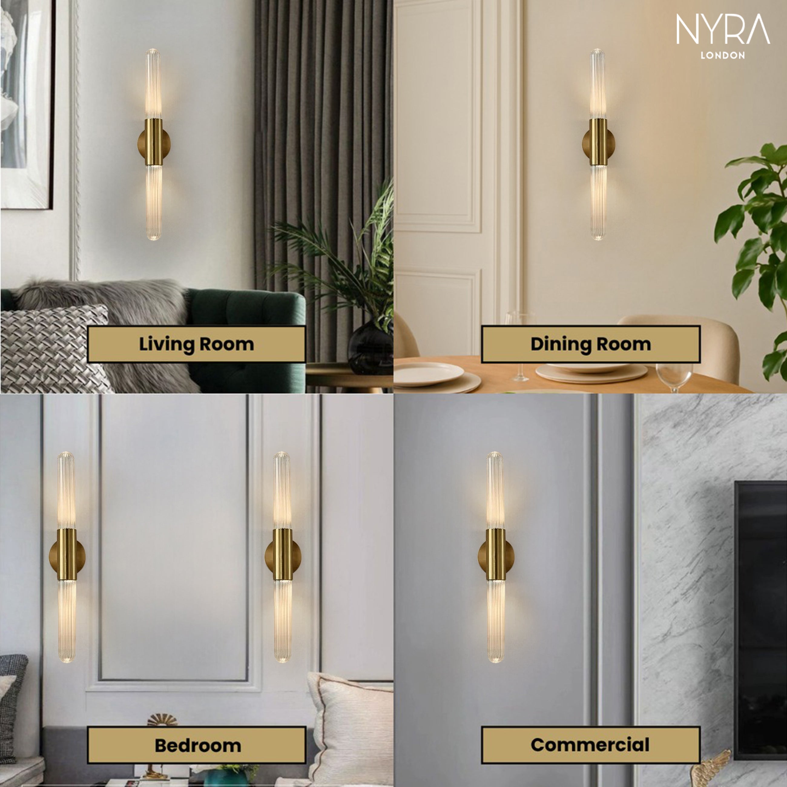 Nisa Glass Pole Lamp