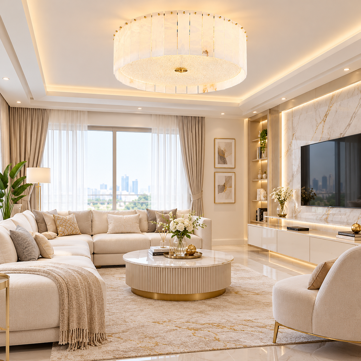 Norda Marble Ceiling Light