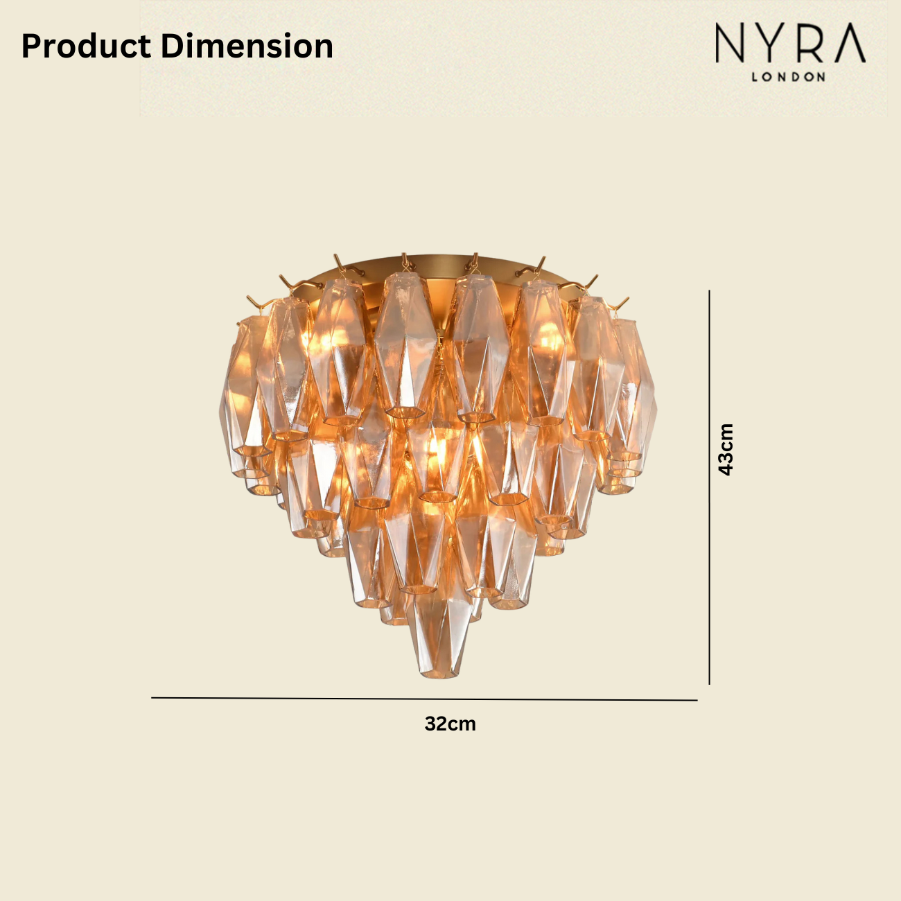 Madelyn Glass Ceiling Light