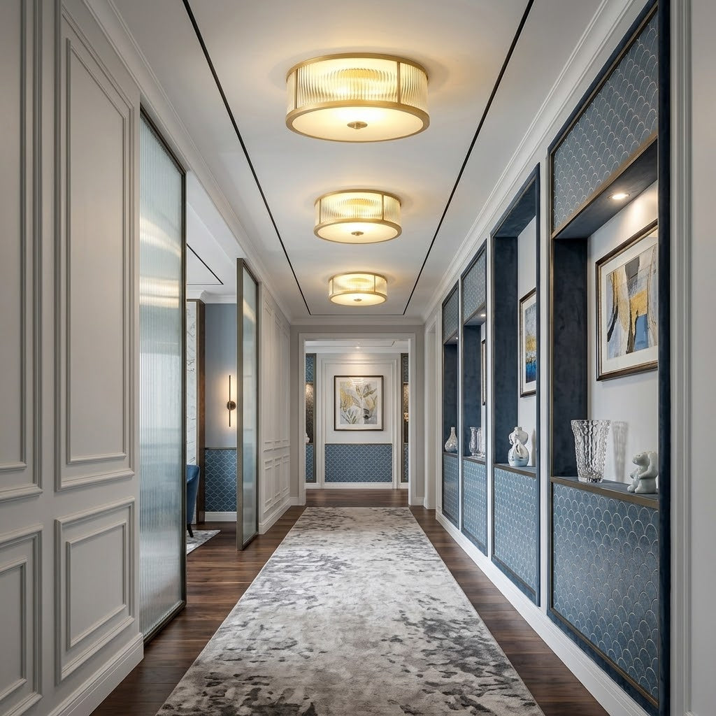 Ribbel Minimalist Glass Ceiling Lights