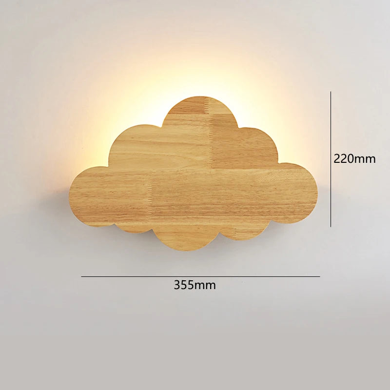 Cloud Wooden Wall Lights