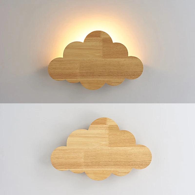 Cloud Wooden Wall Lights