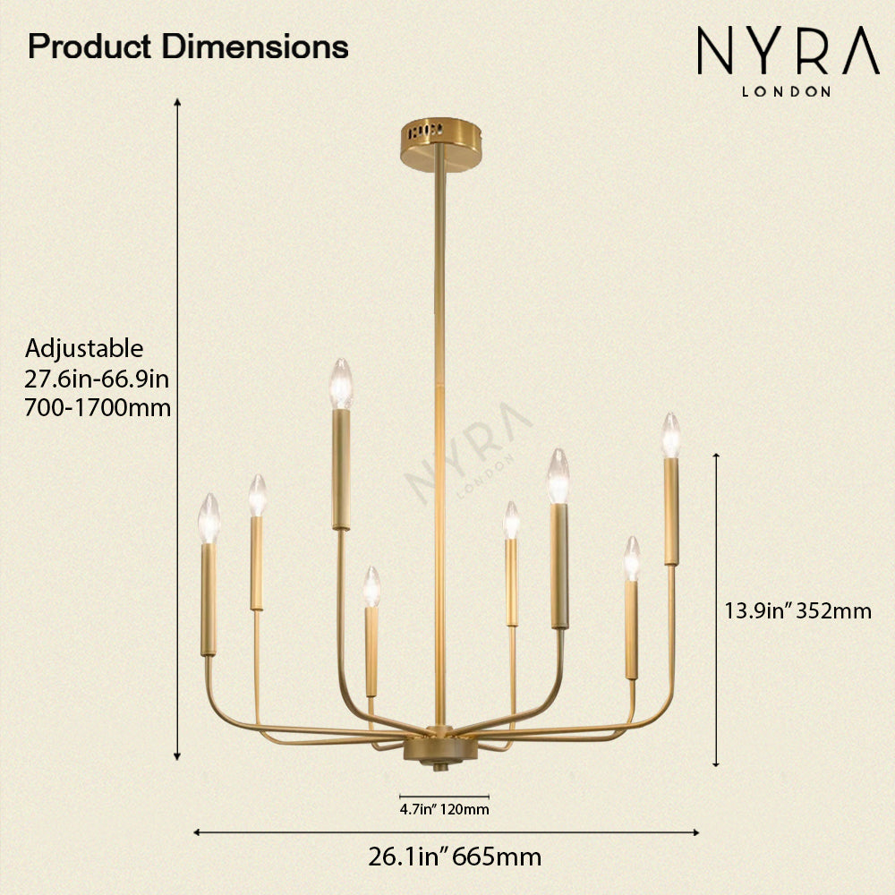 Freya Farmhouse Candle Chandelier