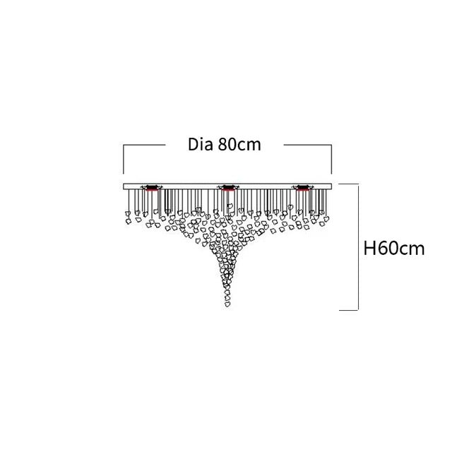 NYRA Modern Stone Chandelier