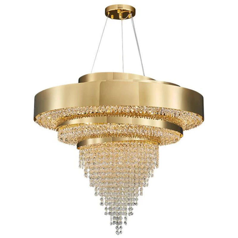 Sophie Crystal Gold Chandelier