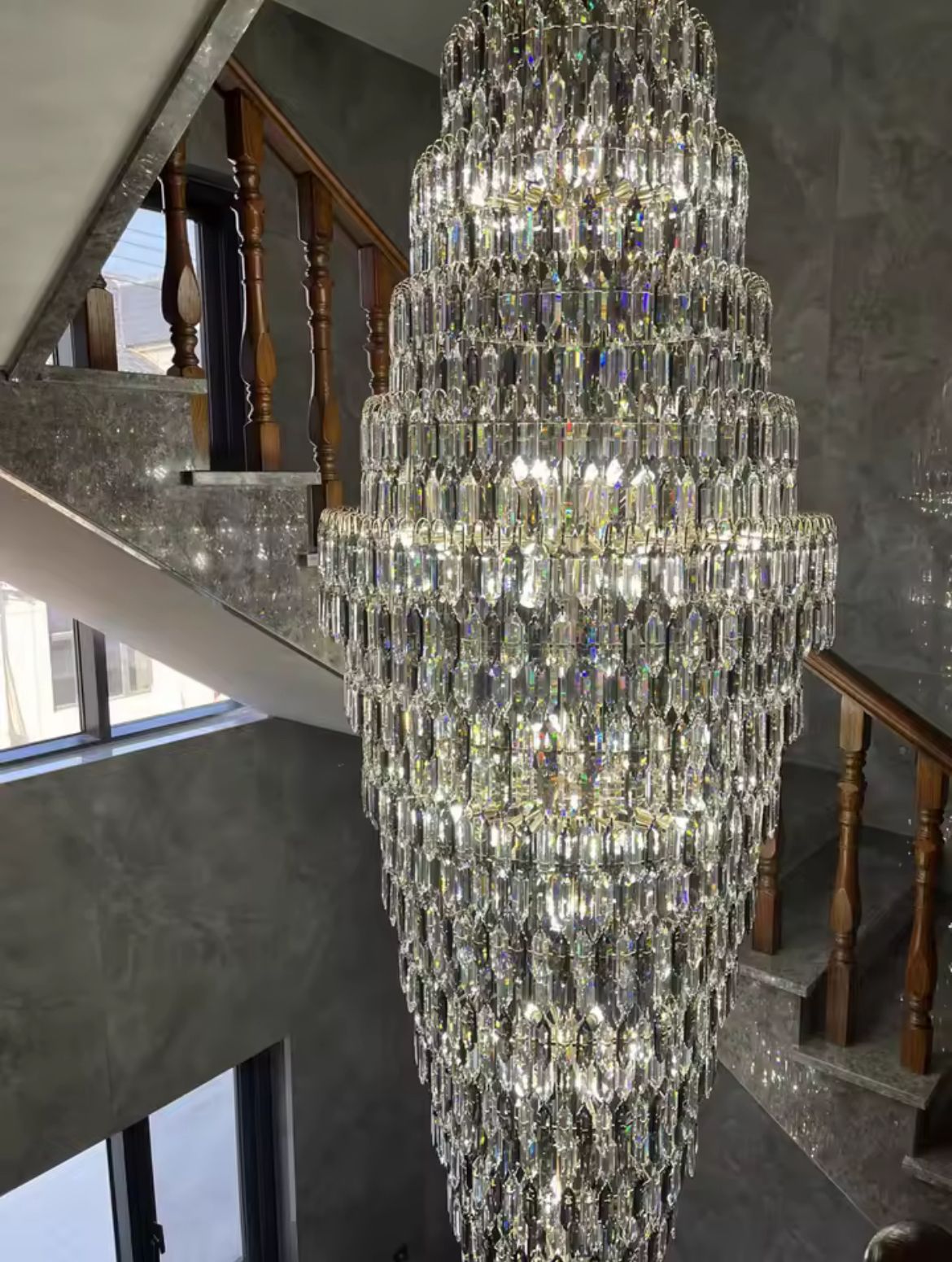 Shyra Staircase Crystal Chandelier