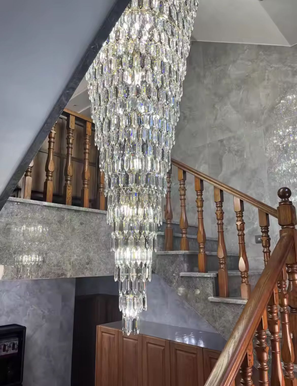 Shyra Staircase Crystal Chandelier