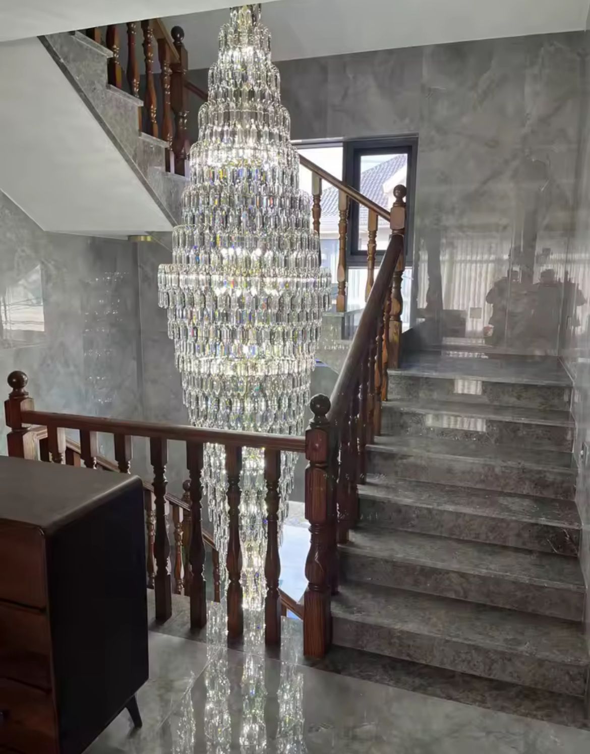 Shyra Staircase Crystal Chandelier