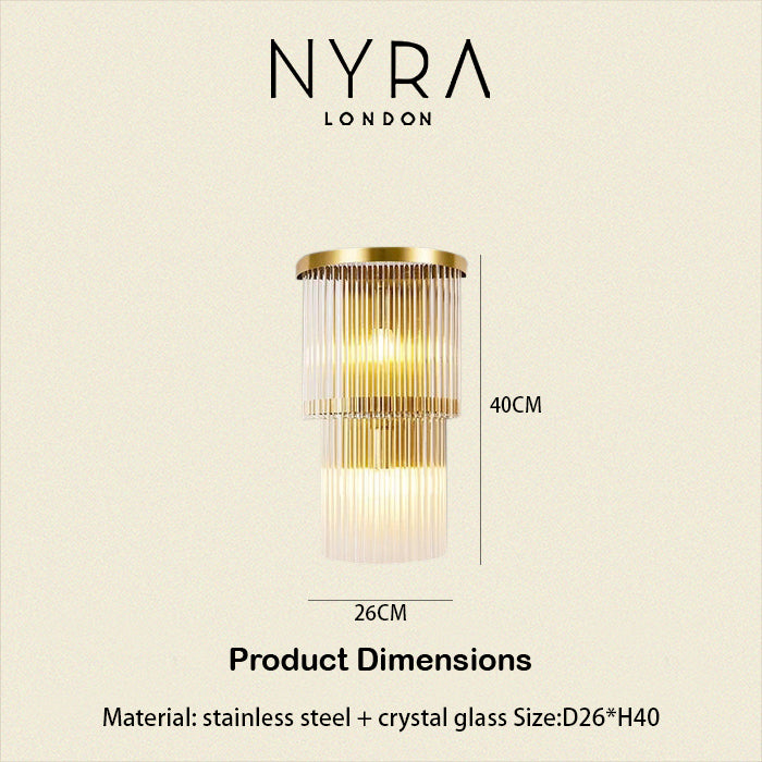 Regal Cascade Crystal Wall Lamps