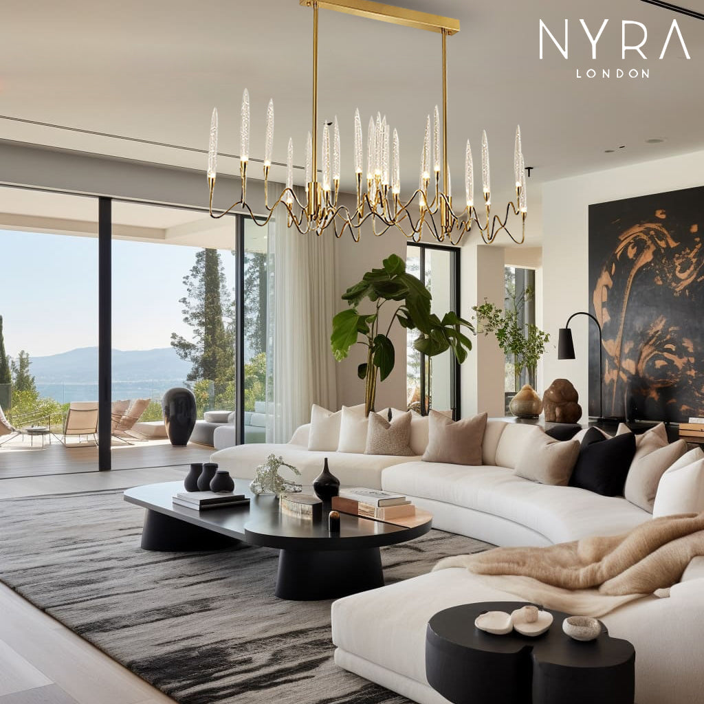 NYRA Crystal Candle Chandelier