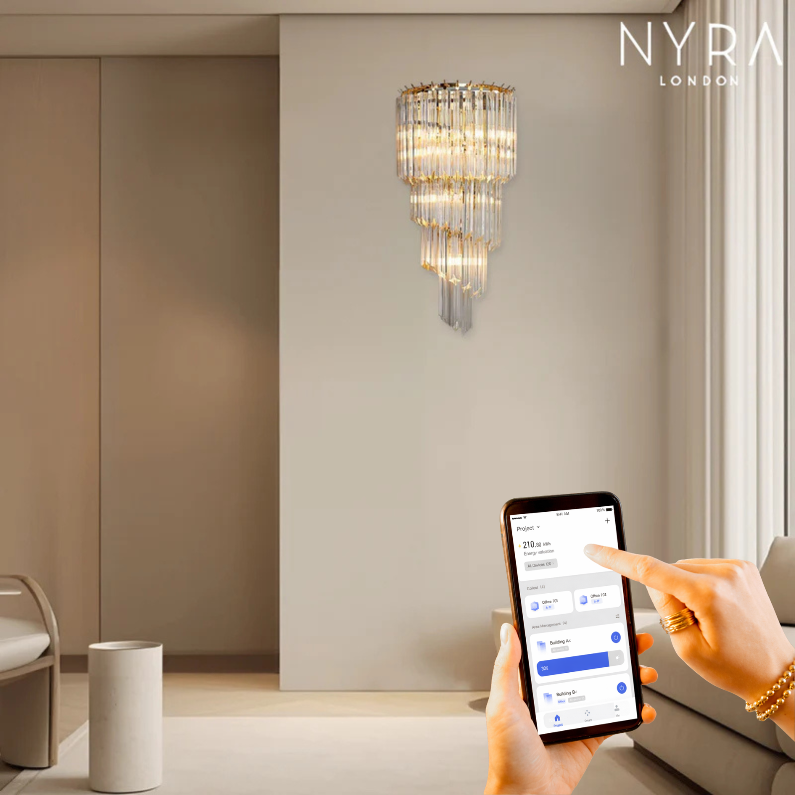 Alana Crystal Wall Lamp