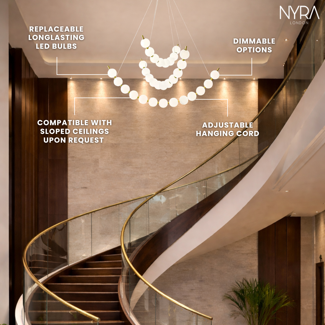 Vera Pearl Spiral Chandelier