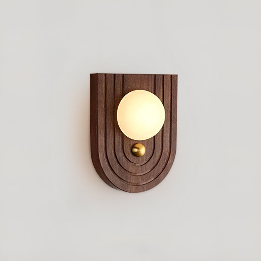 Walnut Glow Arch Wall Light