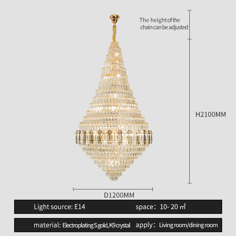 Octavia Crystal Duplex Chandelier