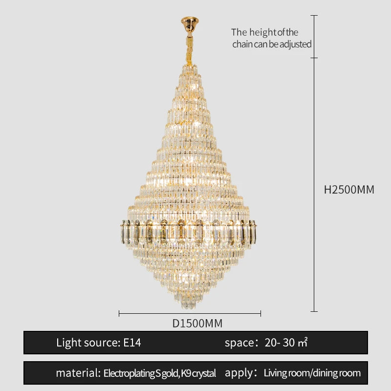 Octavia Crystal Duplex Chandelier
