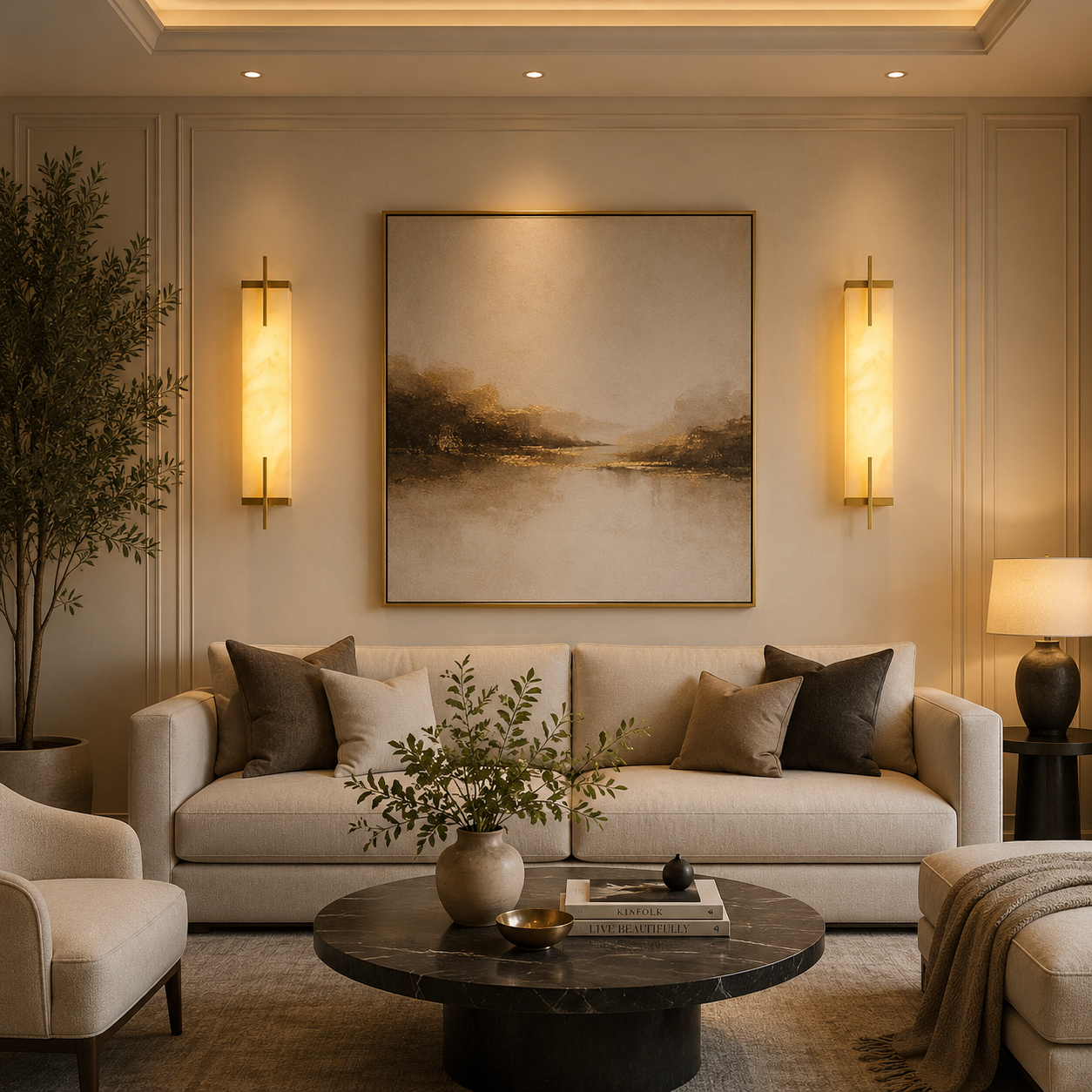 Sterling Alabaster Wall Sconce