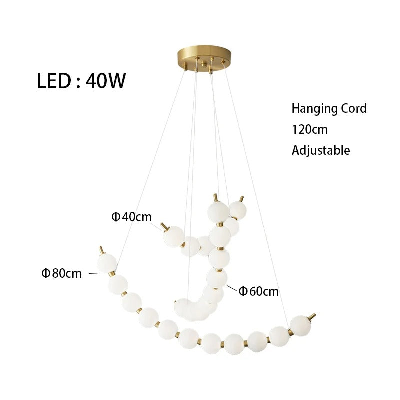 Vera Pearl Spiral Chandelier