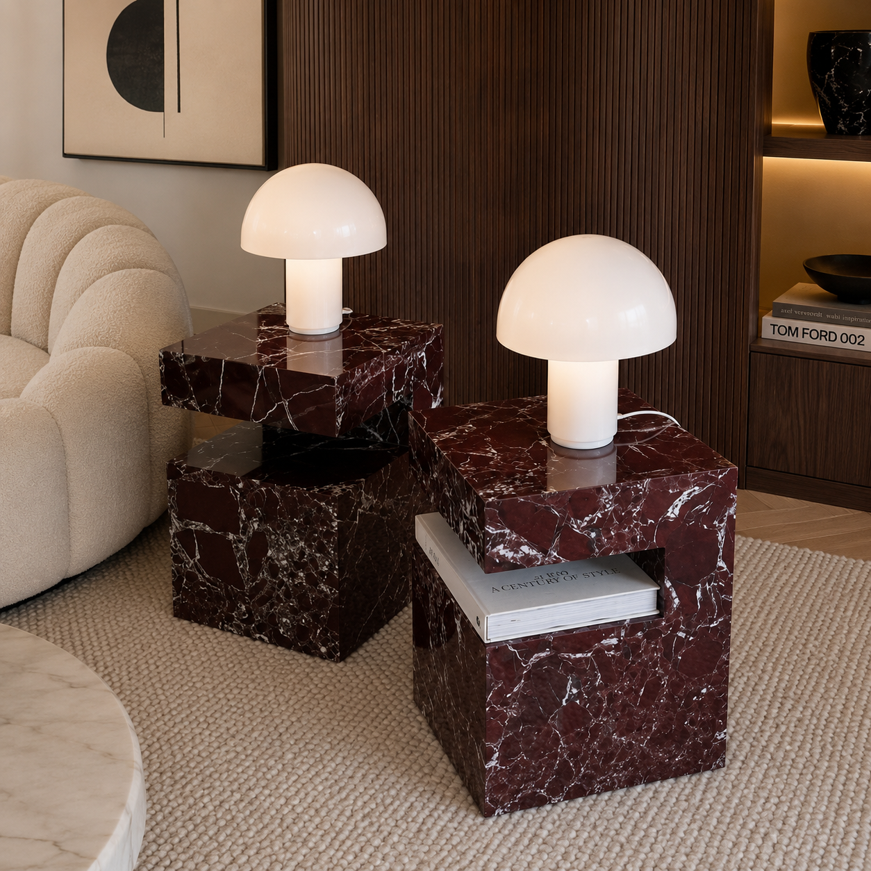 Rovena Studio Marble Beside Table