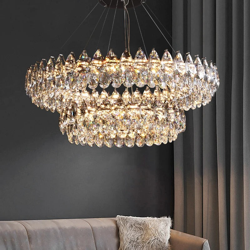 Celestial Glow K9 Crystal Chandelier