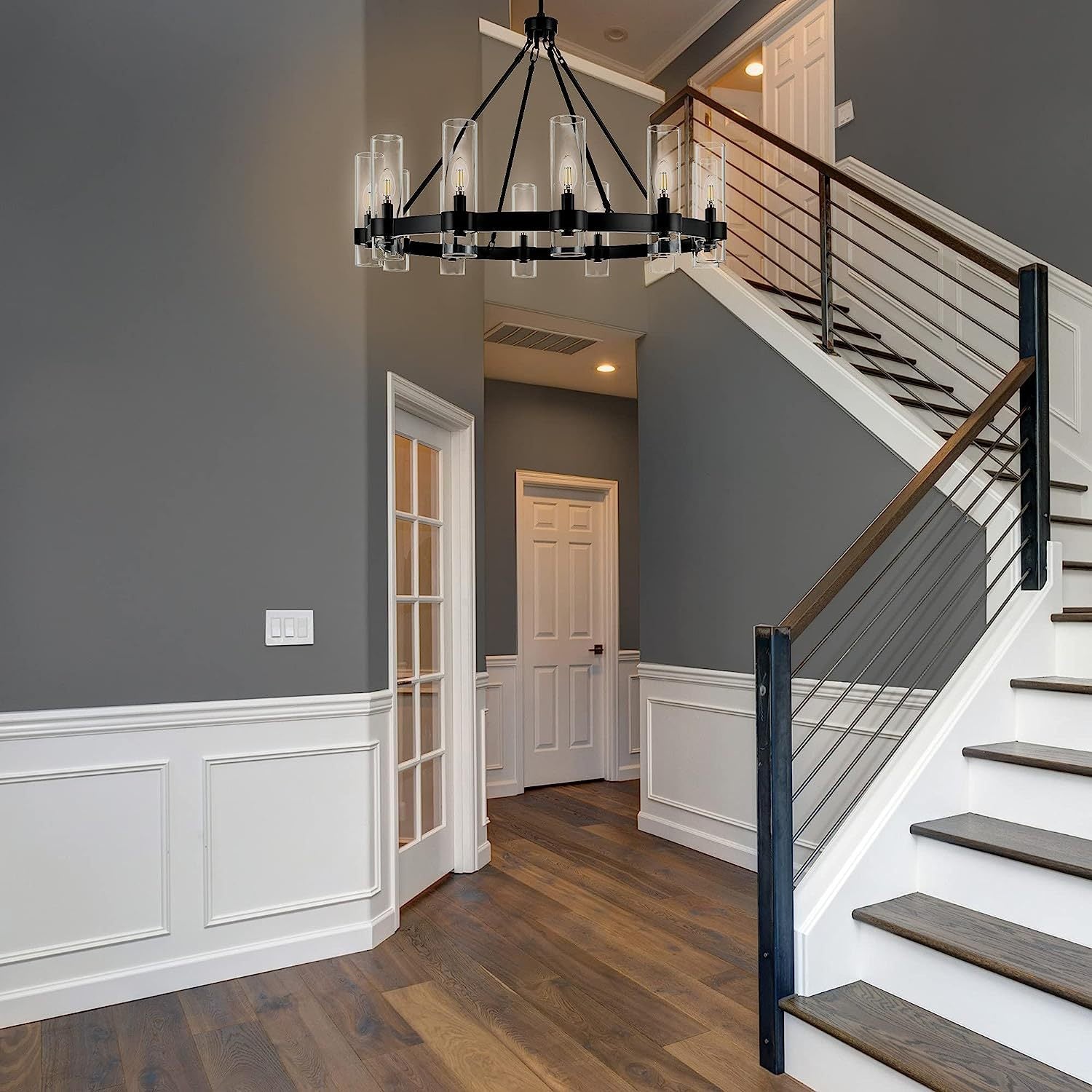 Esme Farmhouse Glass Chandelier