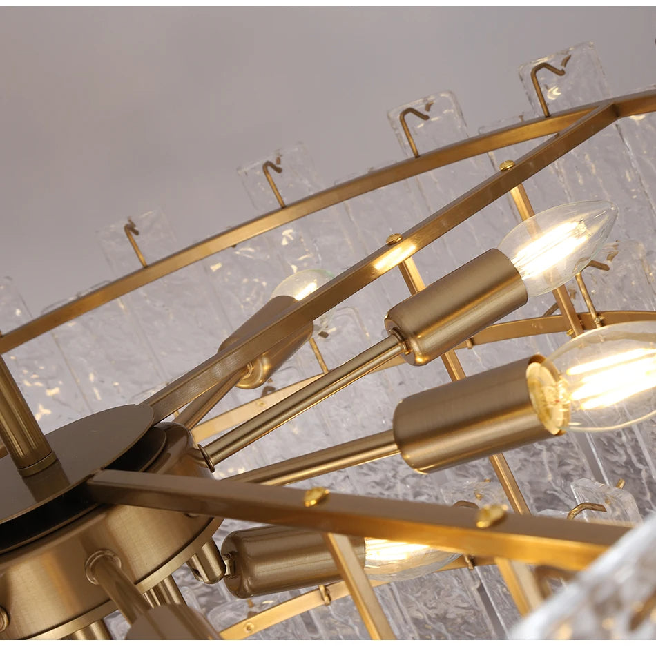 NAVANA Rectangular Glass Chandelier