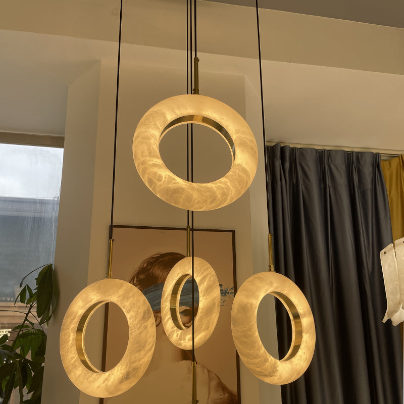 Mirela Marble Staircase Ring Chandelier