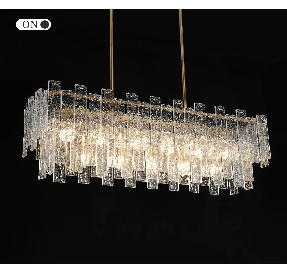 NAVANA Rectangular Glass Chandelier