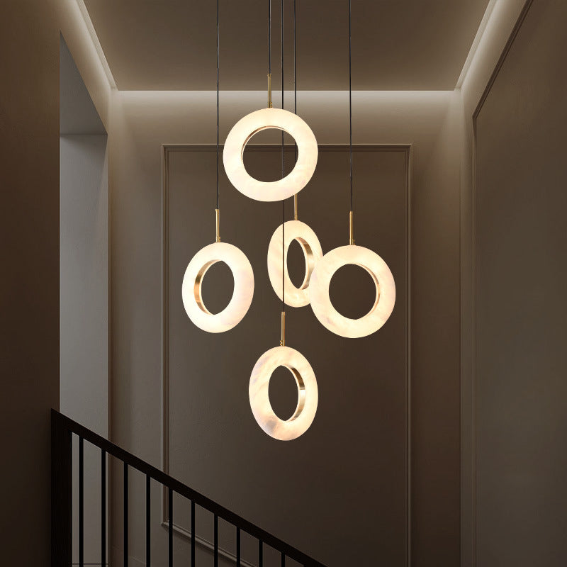 Mirela Marble Staircase Ring Chandelier