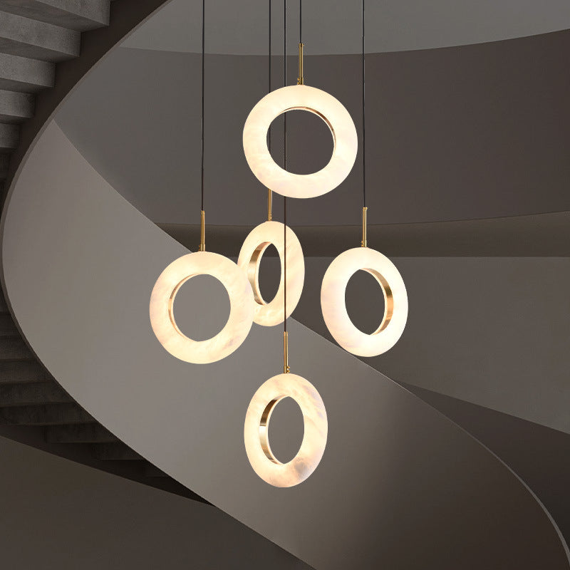 Mirela Marble Staircase Ring Chandelier