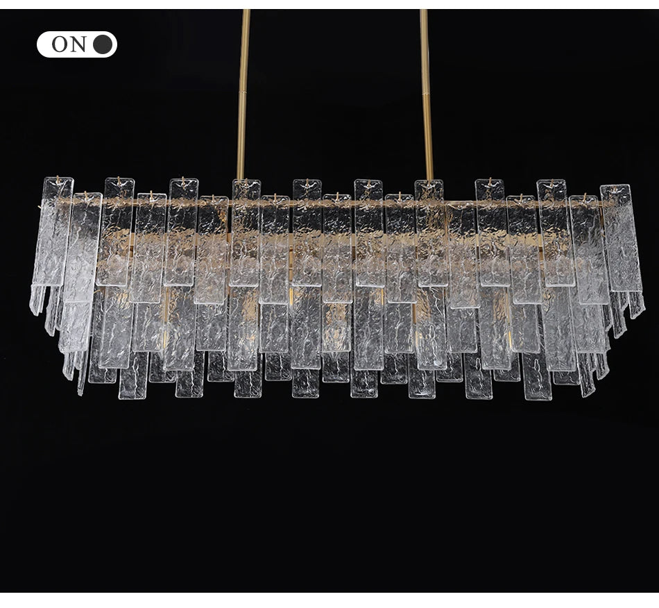 NAVANA Rectangular Glass Chandelier