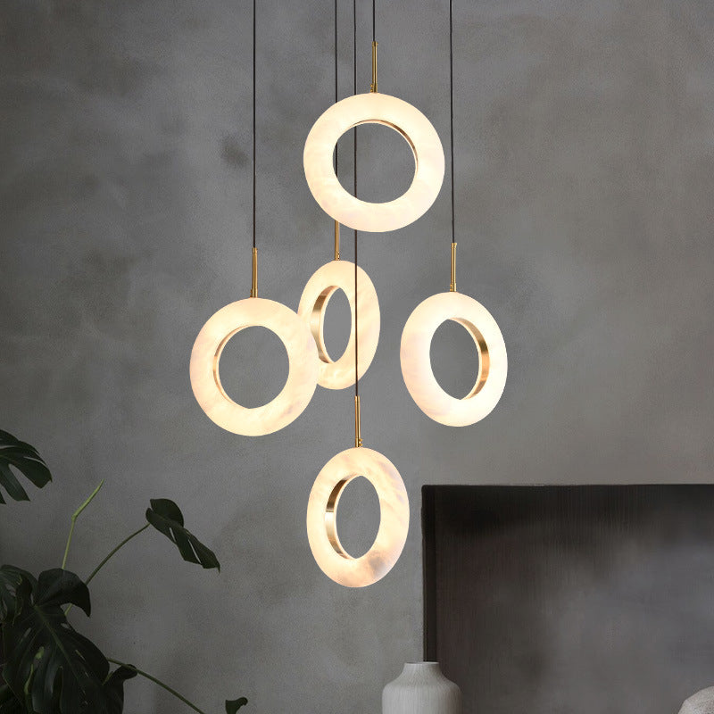 Mirela Marble Staircase Ring Chandelier