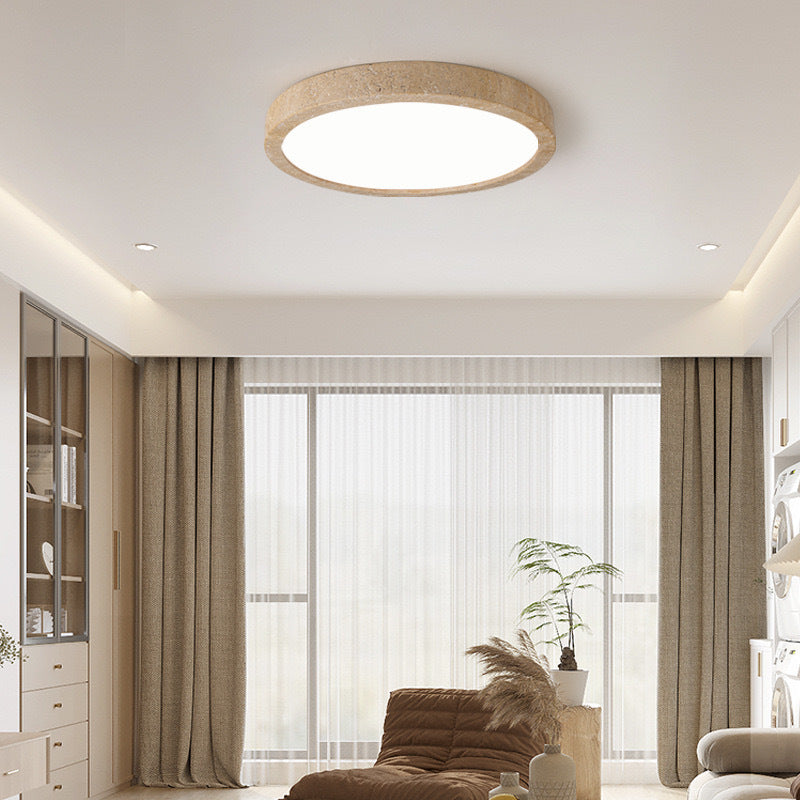 Ellipse Stone Travertine Ceiling Lights