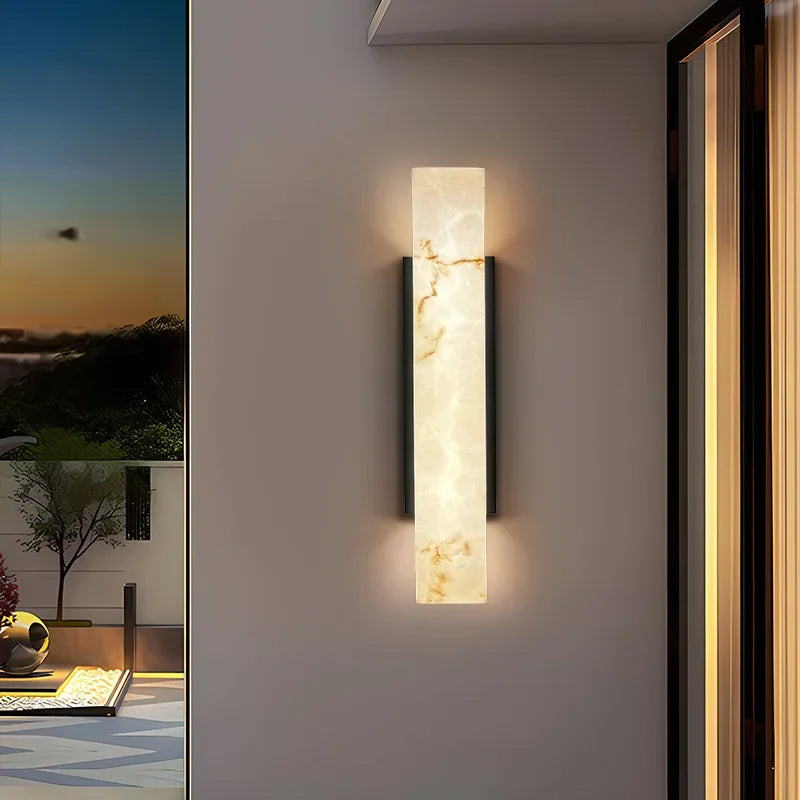 Zoya Outdoor Marble Wall Light