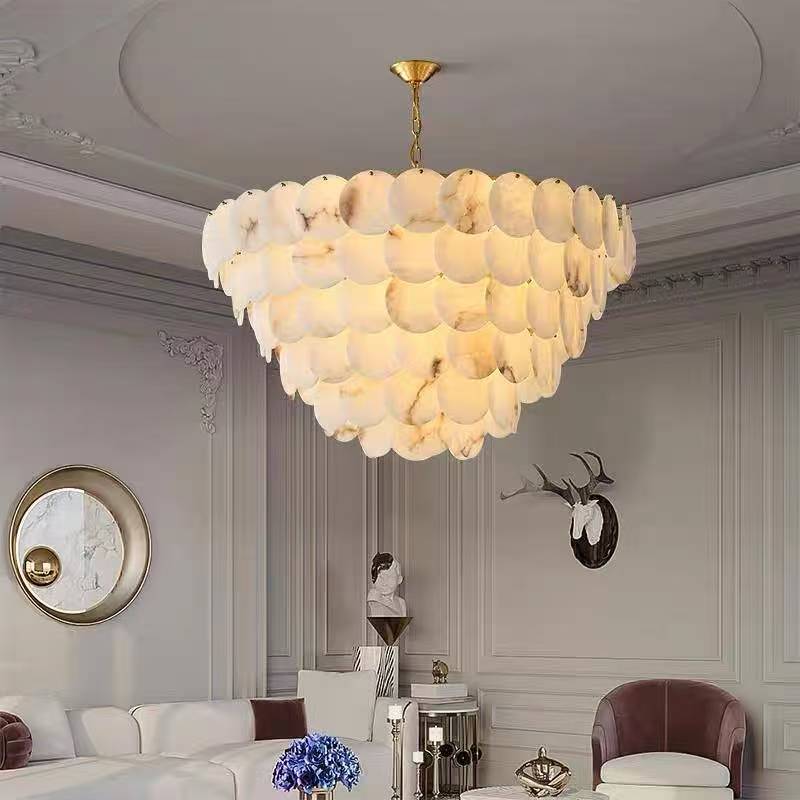 Molly Alabaster Tiered Chandelier