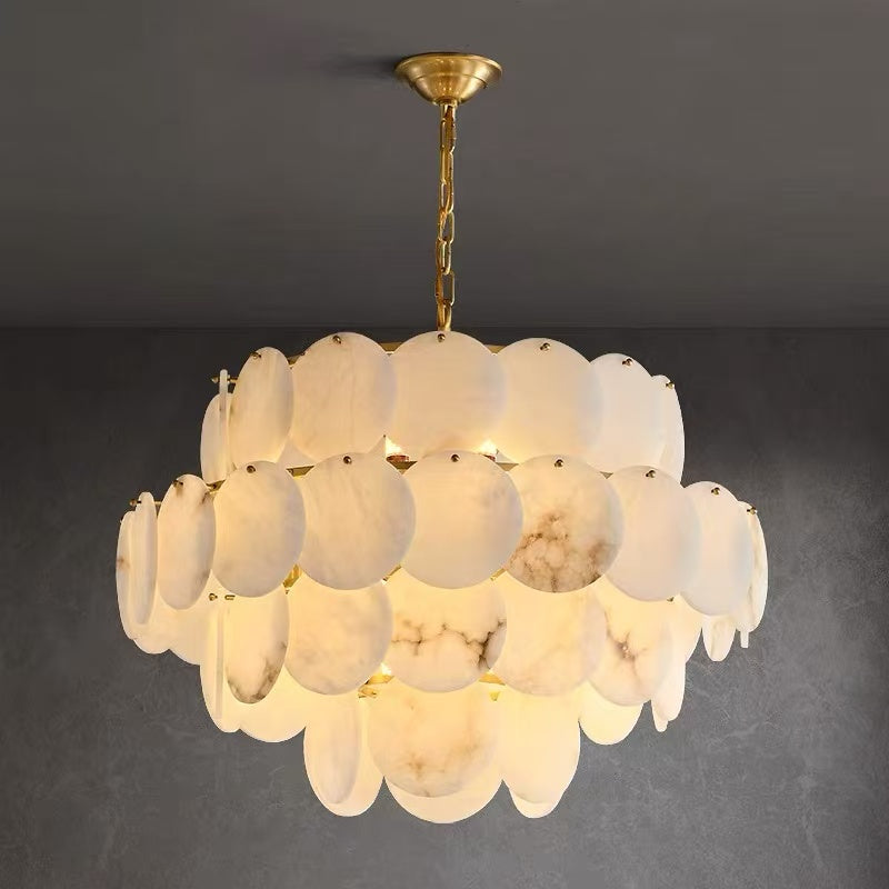Molly Alabaster Tiered Chandelier