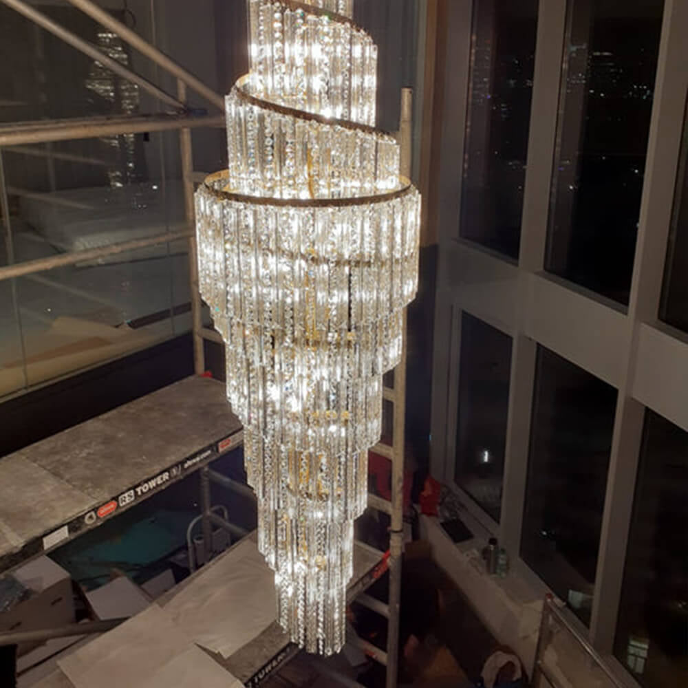 Luxury Spiral Crystal Chandelier