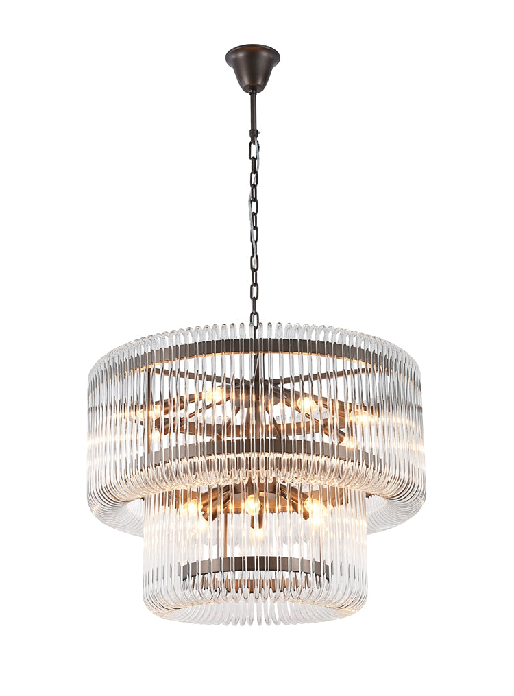 Exquisha 2-Tiered Crystal Chandelier