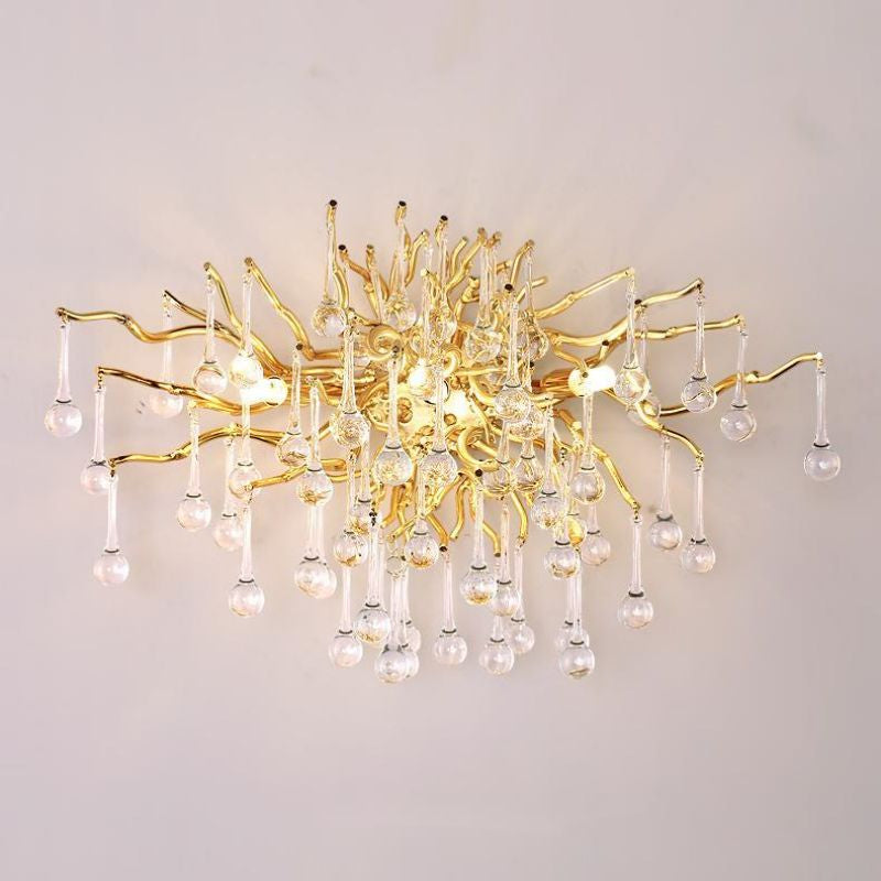 Eystra Crystal Gold Wall Lamp
