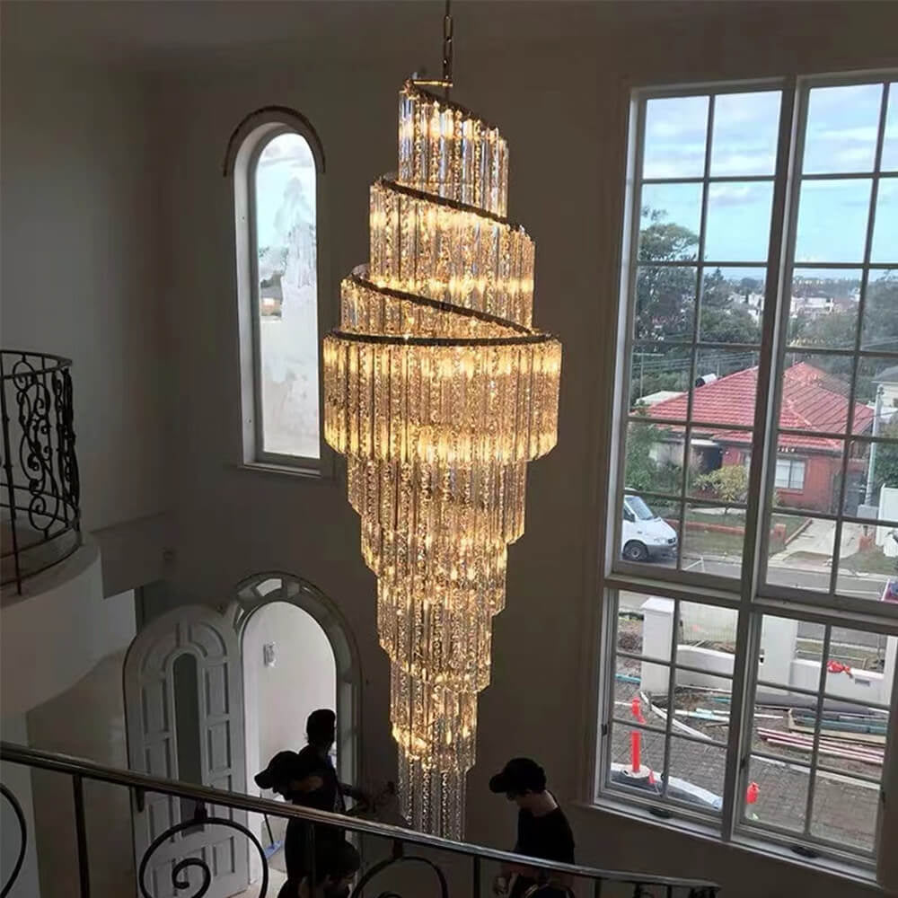 Luxury Spiral Crystal Chandelier