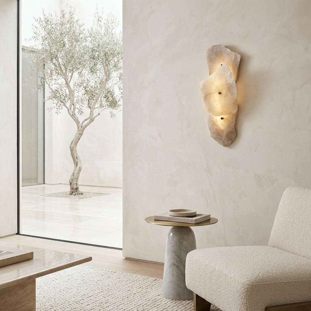 Quartzis Alabaste Stone Wall Lamp