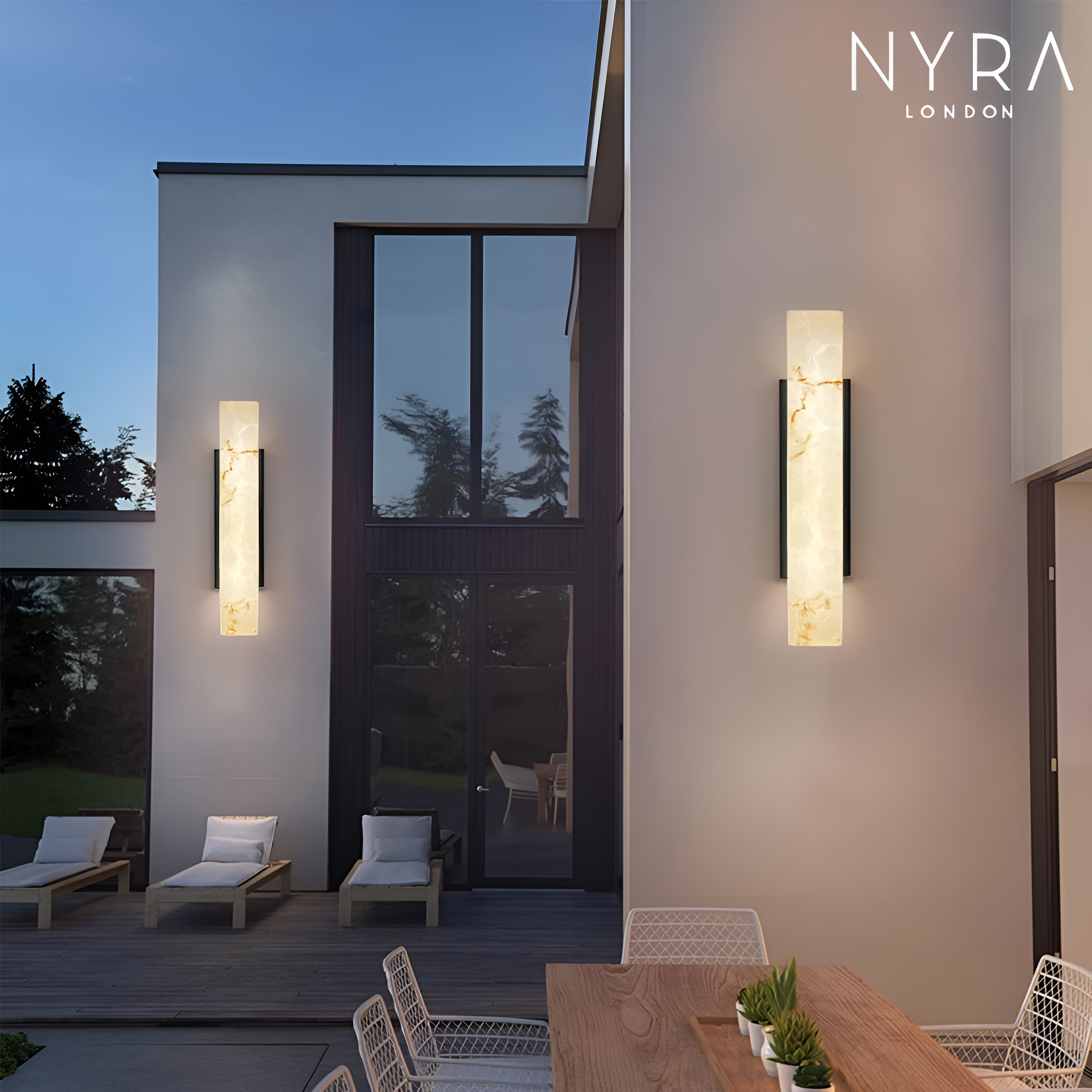 Zoya Outdoor Marble Wall Light